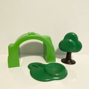 Playmobil 123 Zoo Lot Train Tunnel Tree Nature Green Space Bundle Vintage Toys